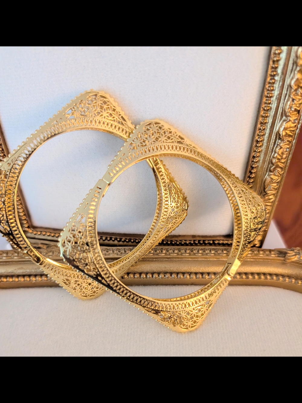 ⚜️Weekend SALE! ⚜️Gold Filigree Square Bracelets - Gold Tone Exotic Bracelets ⚜️